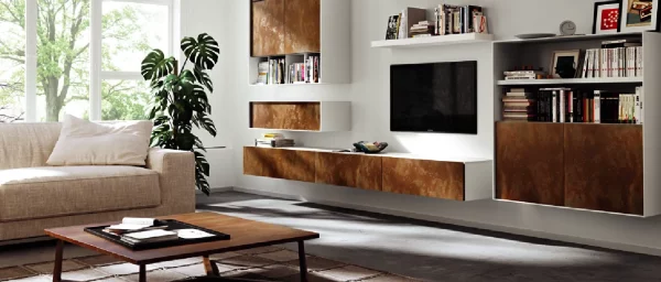 Corten effect finish for home interior